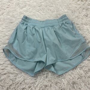Lululemon Hotty Hot Short II *Long 4" Blue Glow